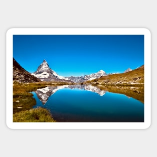 Matterhorn mirroring Swiss Alps / Swiss Artwork Photography Sticker